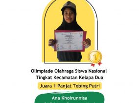 Ana Khoirunnisa – Juara 1 Panjat Tebing Putri pada O2SN tingkat Kec. Kelapa Dua 2026 Ana Khoirunnisa – Juara 1 Panjat Tebing Putri pada O2SN tingkat Kec. Kelapa Dua 2026